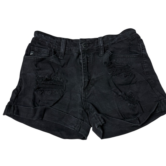 KanCan Black Jean Shorts - Picture 1 of 8